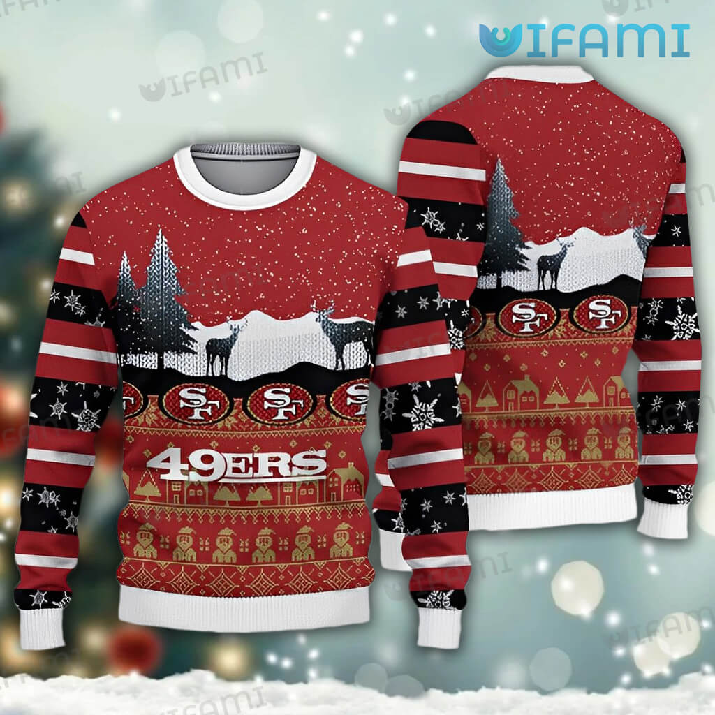 Awesome  49ers Christmas Reindeer Sweater San Francisco 49ers Gift