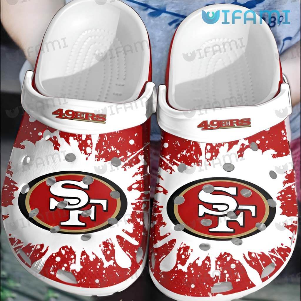 Awesome 49ers Paint Splash Crocs San Francisco 49ers Gift
