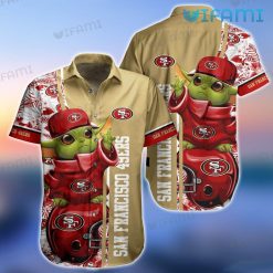 49ers Hawaiian Shirt Baby Yoda Football Helmet San Francisco 49ers Present