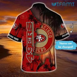 49ers Hawaiian Shirt Go Niners Custom Name San Francisco 49ers Present Back