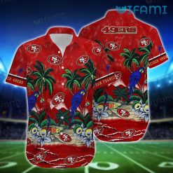 49ers Hawaiian Shirt Parrots San Francisco 49ers Present