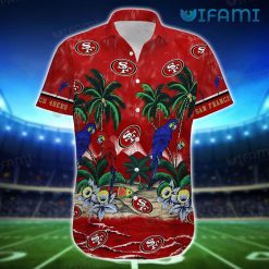 49ers Hawaiian Shirt Parrots San Francisco 49ers Present Front