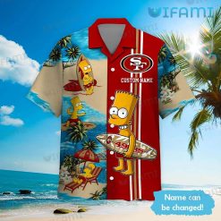 49ers Hawaiian Shirt Simpsons Custom Name San Francisco 49ers Present Front