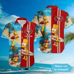49ers Hawaiian Shirt Simpsons Custom Name San Francisco 49ers Present Niners