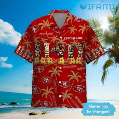 49ers Hawaiian Shirt Tribal Mascot San Francisco 49ers Present Front