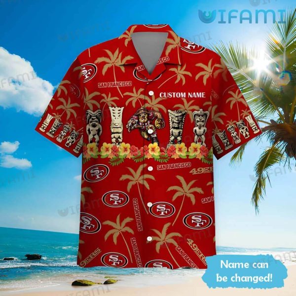 49ers Hawaiian Shirt Tribal Mascot San Francisco 49ers Gift