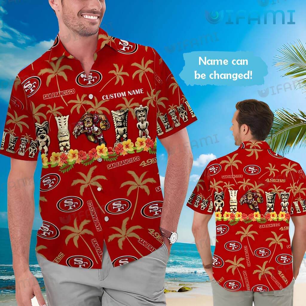 49ers Hawaiian Shirt Tribal Mascot San Francisco 49ers Gift