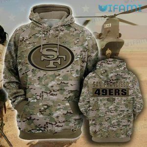 49ers Military Hoodie 3D Camo Pattern San Francisco 49ers Gift
