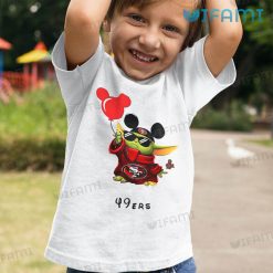 49ers Shirt Baby Yoda Mickey Mouse Balloon 49ers Kid Tshirt