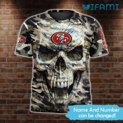 49ers Skull Hoodie 3D Camo Pattern Personalized San Francisco 49ers Present AOP Tshirt
