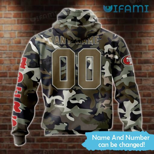 49ers Skull Hoodie 3D Camo Pattern Personalized San Francisco 49ers Gift