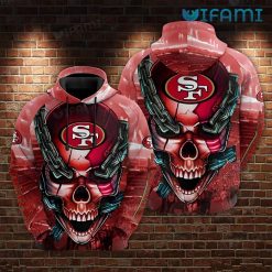 49ers Skull Hoodie 3D Chained Skull San Francisco 49ers Gift