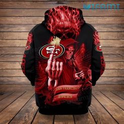 49ers Skull Hoodie 3D Death Fire Logo San Francisco 49ers Present