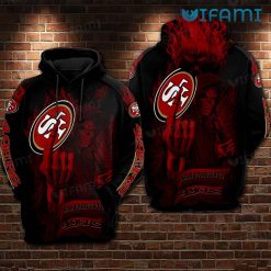 49ers Skull Hoodie 3D Death Playing Logo San Francisco 49ers Gift