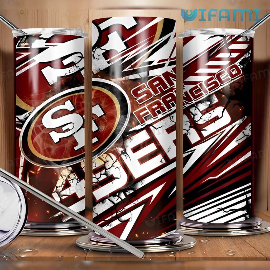 Classic 49ers Cracked Effect Tumbler San Francisco 49ers Gift