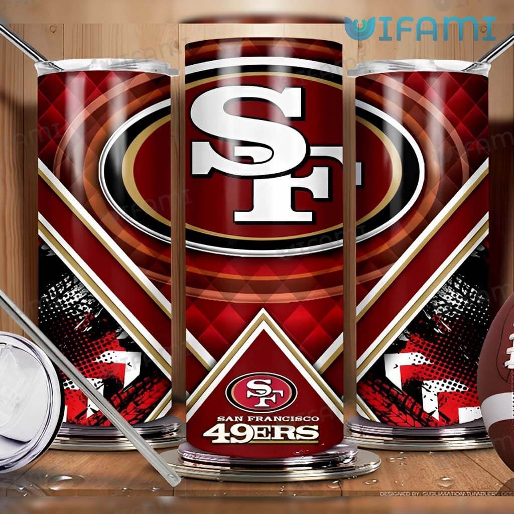 Cool 49ers Criss Cross And Dot Pattern Tumbler San Francisco 49ers Gift
