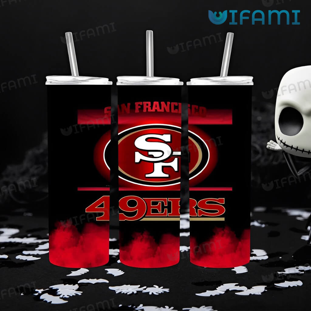 Black 49ers Red Smoke Tumbler San Francisco 49ers Gift