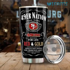 49ers Tumbler Slogan Faithful Smash Mouth For Life Red And Gold San Francisco 49ers Present