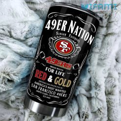 49ers Tumbler Slogan Faithful Smash Mouth For Life Red And Gold San Francisco 49ers Present Niners