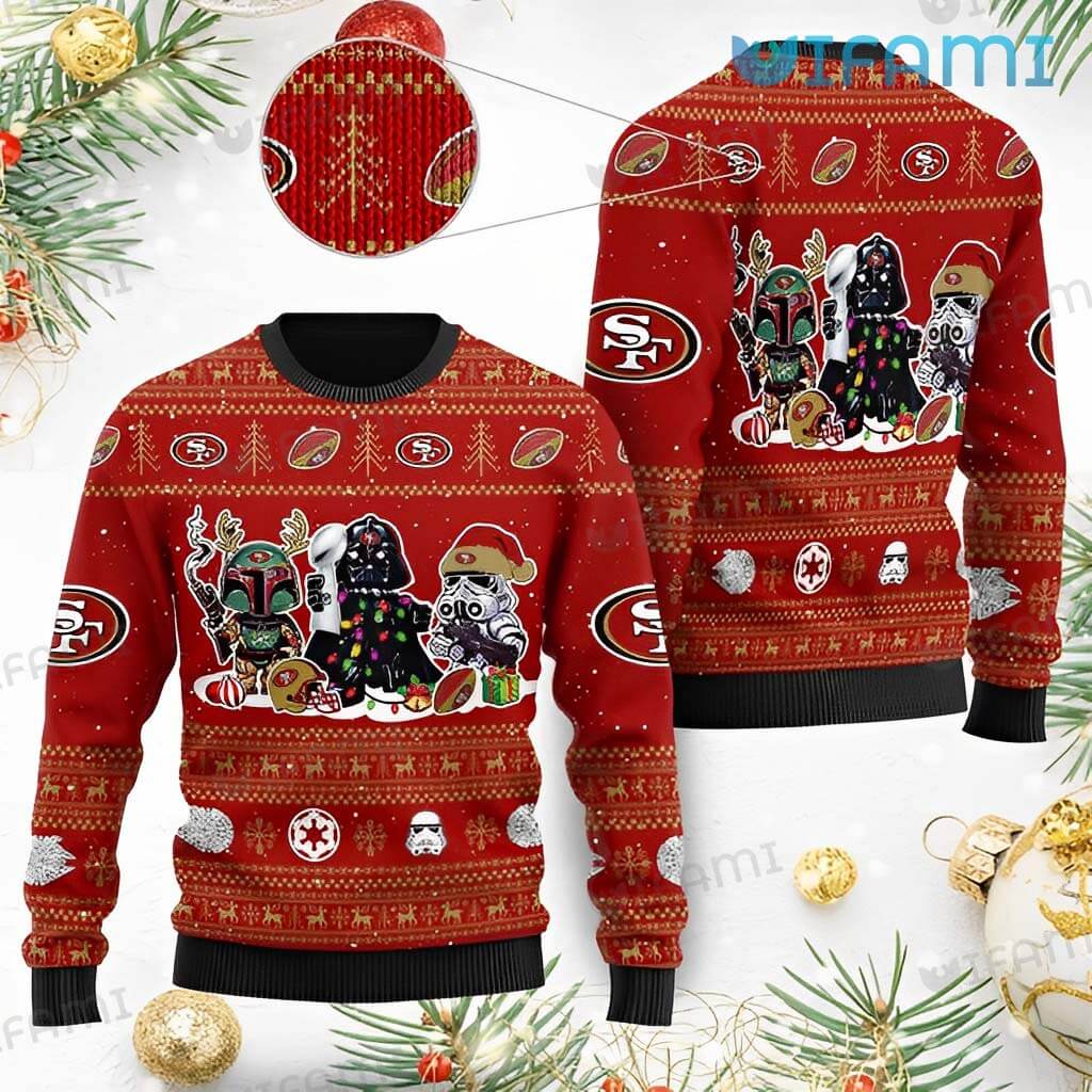 Cool 49ers Ugly Christmas Star Wars Sweater San Francisco 49ers Gift
