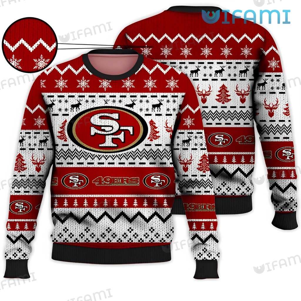 Awesome 49ers Ugly Christmas Texture Sweater San Francisco 49ers Gift
