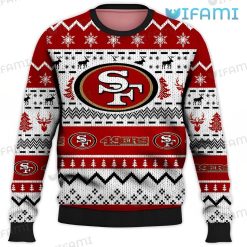 49ers Ugly Sweater Christmas Texture San Francisco 49ers Present Front