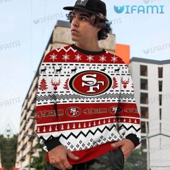 49ers Ugly Sweater Christmas Texture San Francisco 49ers Present Model