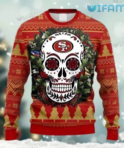 49ers Ugly Sweater Floral Skull San Francisco 49ers Gift