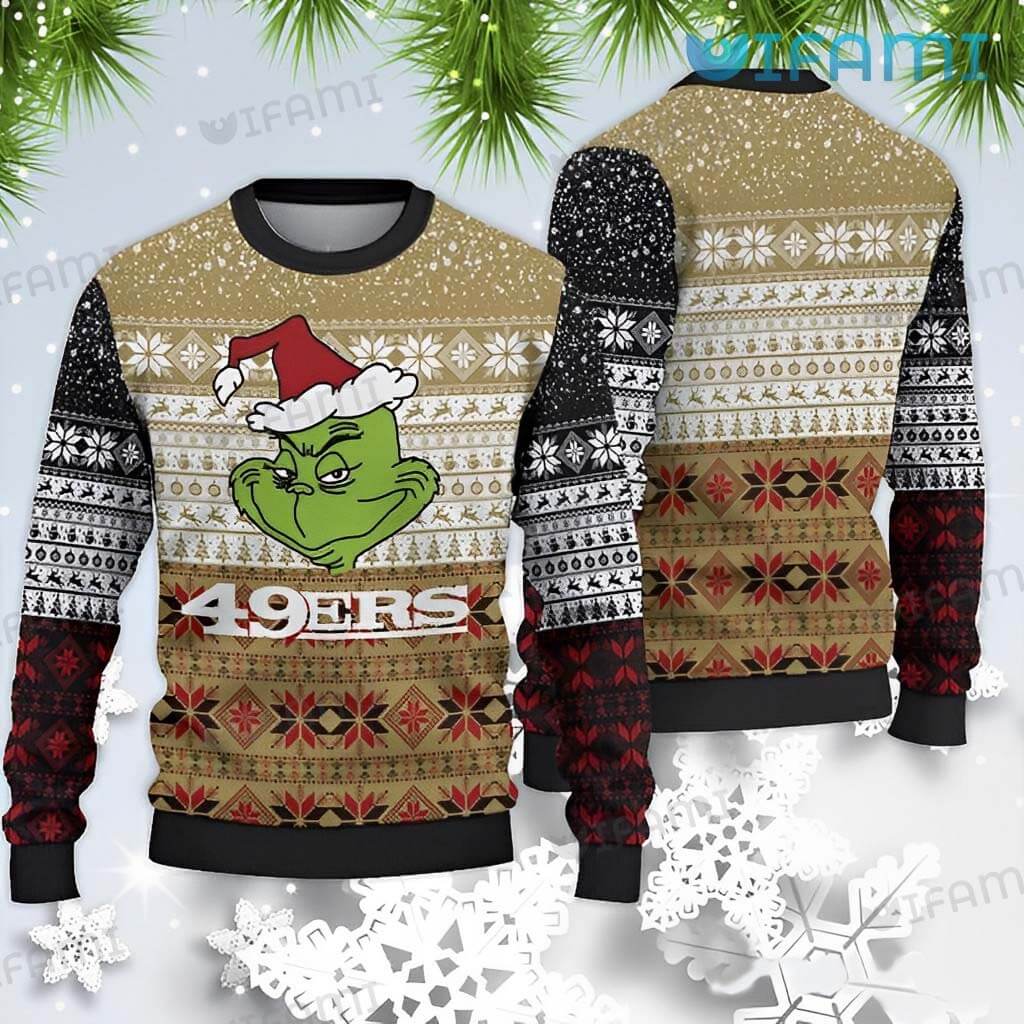 Why Settle For A Boring Gift? Get The 49ers Ugly Sweater Grinch!