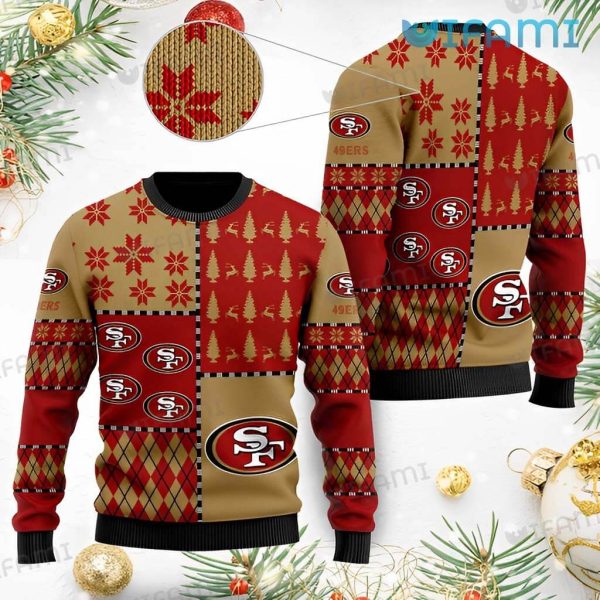 49ers Ugly Sweater Snowflake Logo Pattern San Francisco 49ers Gift