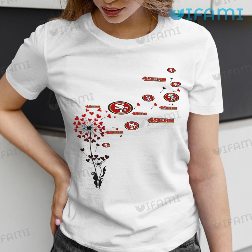 Adorable 49ers Womens Dandelion Flower Shirt San Francisco 49ers Gift
