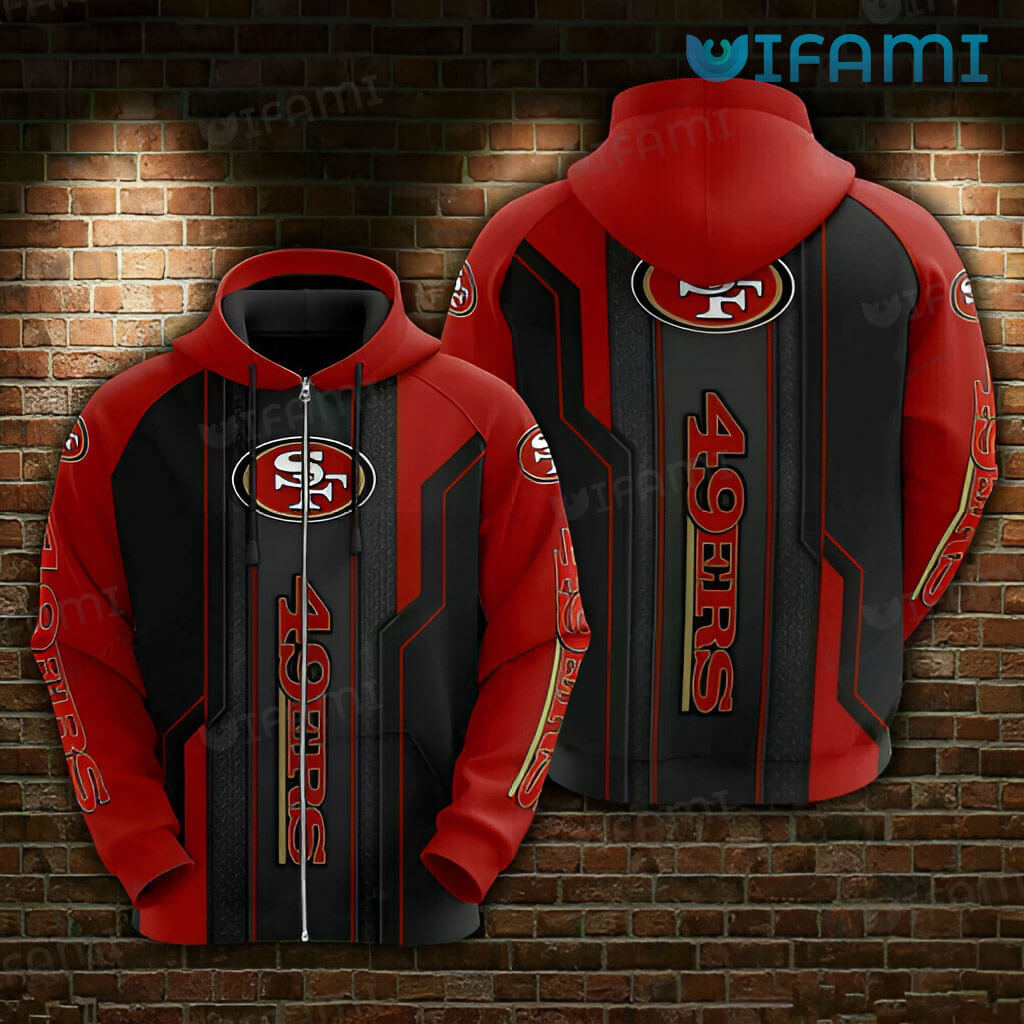 Perfect 49ers Armor Zip Up Hoodie 3D San Francisco 49ers Gift