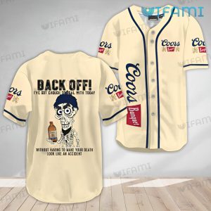 Beige Coors Banquet Baseball Jersey Achmed Back Off Gift For Beer Lovers