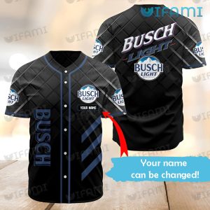 Black Busch Light Baseball Jersey Personalized Beer Lovers Gift