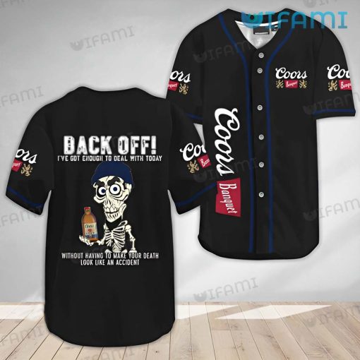 Black Coors Banquet Baseball Jersey Achmed Back Off Gift For Beer Lovers