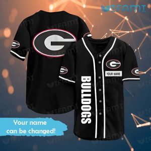 Black UGA Baseball Jersey Custom Name Georgia Bulldogs Gift