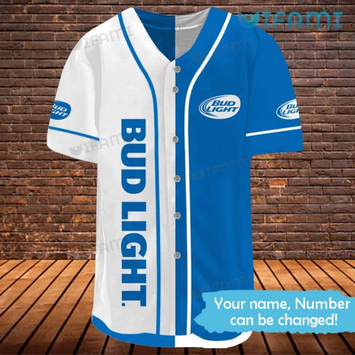 Bud Light Baseball Jersey Custom Name Number Beer Lovers Gift