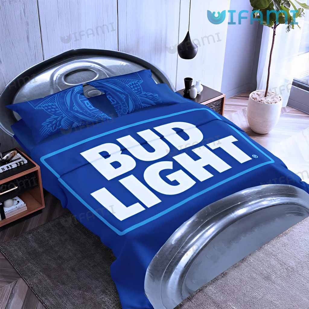 Logo And Label Bud Light Bedding Set Gift For Beer Lovers