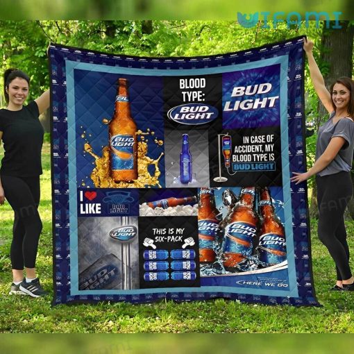Bud Light Blanket Six-Pack Blood Type Beer Lovers Gift
