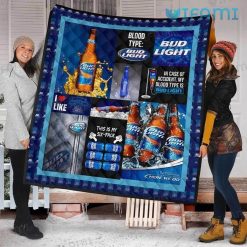 Bud Light Blanket Six Pack Blood Type Beer Lovers Present