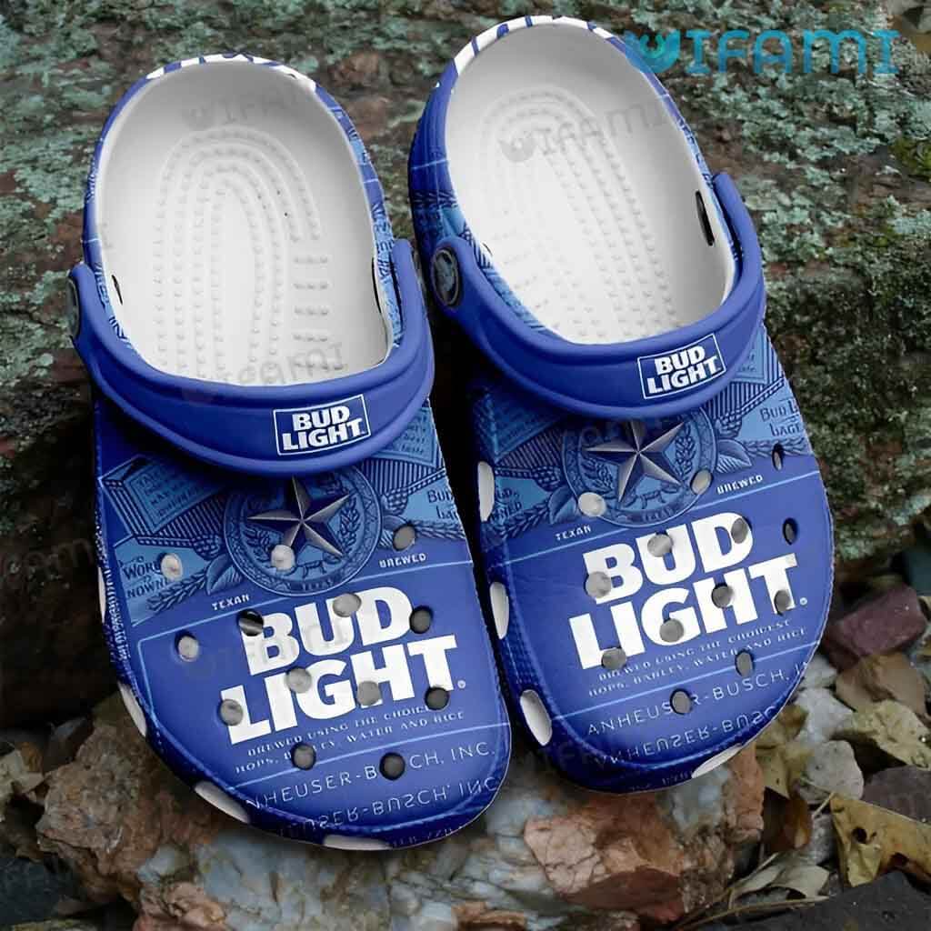 Special Bud Light Label Crocs Gift For Beer Lovers