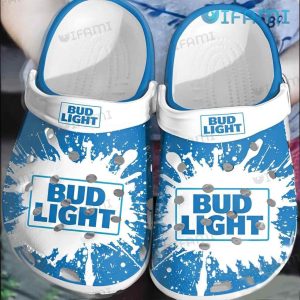 Bud Light Crocs Light Blue Gift For Beer Lovers