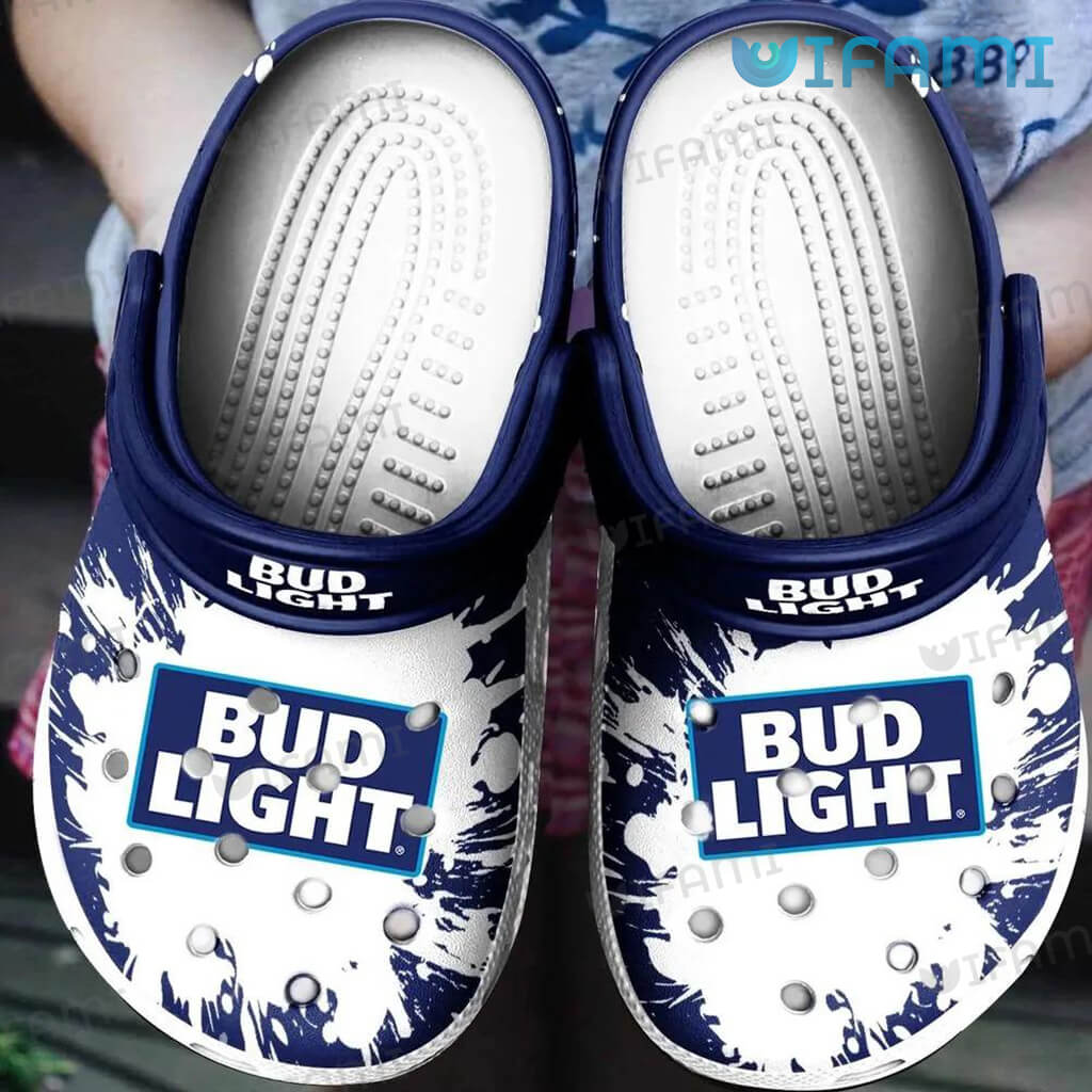 Special Bud Light Navy Logo Crocs Gift For Beer Lovers