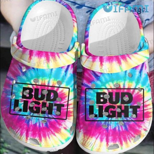 Bud Light Crocs Rainbow Tie Dye Gift For Beer Lovers