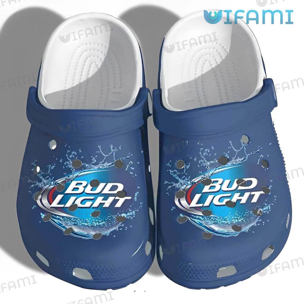 Blue Bud Light  Water Effect Crocs Gift For Beer Lovers