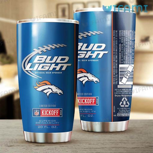 Bud Light Denver Broncos Tumbler Gift For Beer Lovers