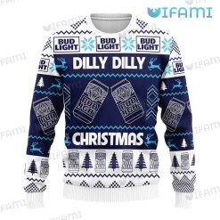 Bud Light Dilly Dilly Ugly Sweater Christmas Gift For Beer Lover Front