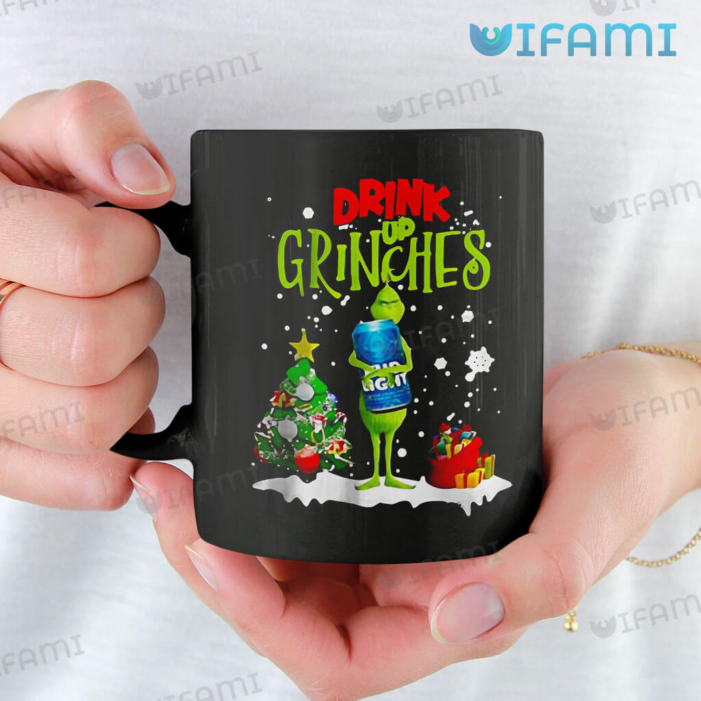 Funny Bud Light Grinch Drink Up Grinches Christmas Mug Beer Lover Gift