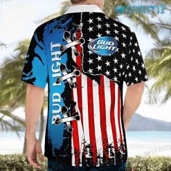 Bud Light Hawaiian Shirt American Flag Beer Lovers Gift