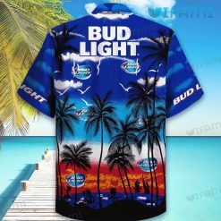 Bud Light Hawaiian Shirt Coconut Tree Beer Lovers Present Back